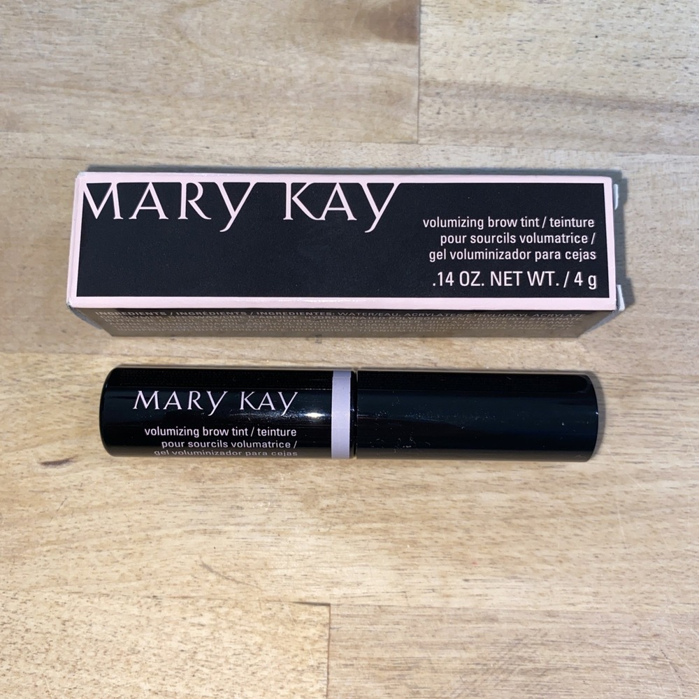New In Box Mary Kay Volumizing Brow Tint Dark Brunette Full Size .14oz